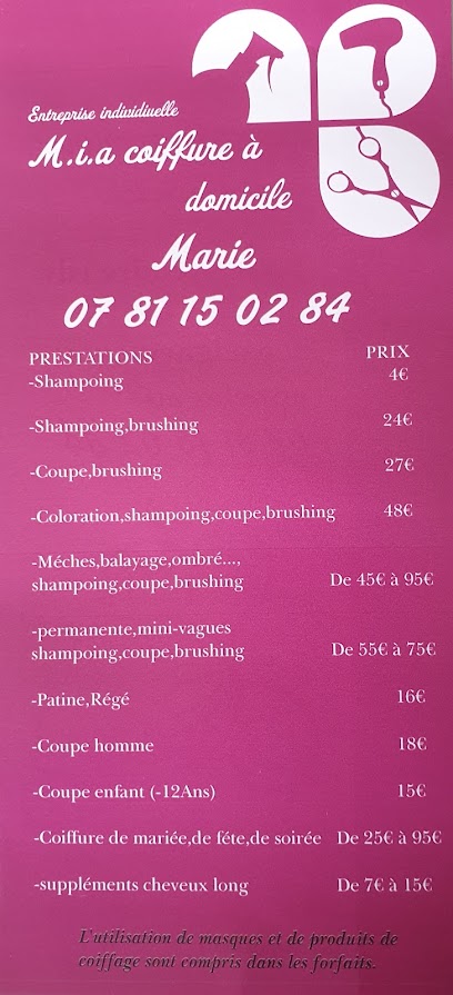 M.i.a.coiffure À Domicile Coiffeur à Évreux
