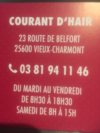 Courant d'Hair, Salon de Coiffure à Vieux-Charmont