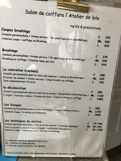 L'Atelier De Lola, Salon de Coiffure à Bois-le-Roi