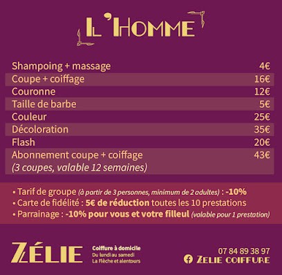 Zélie Coiffure à Domicile, Coiffeur à Domicile à La Flèche