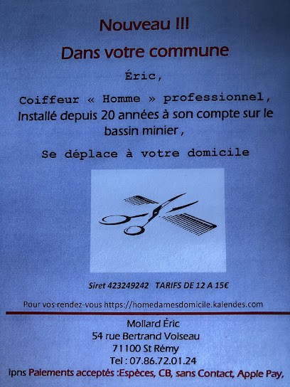 Mollard Eric, Coiffeur à Domicile à Saint-Rémy