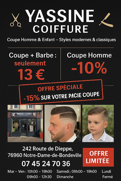 Yassine Coiffure Coiffeur à Notre-Dame-de-Bondeville